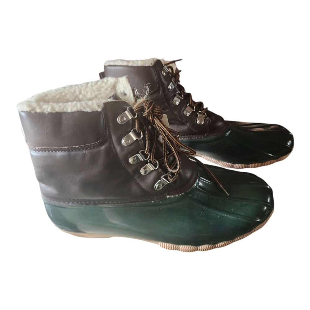 Seven 7 Green Duck Boots Siize 11 NWT